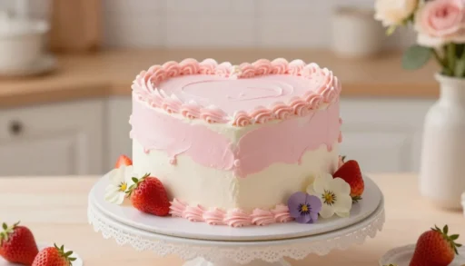 heart shaped cake