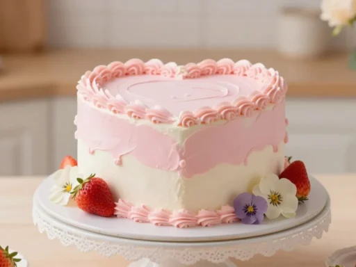 heart shaped cake